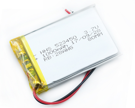 HHS 3.7V 1000mAh 523450 Li-ion Rechargeable Lithium Polymer Li-Po Battery