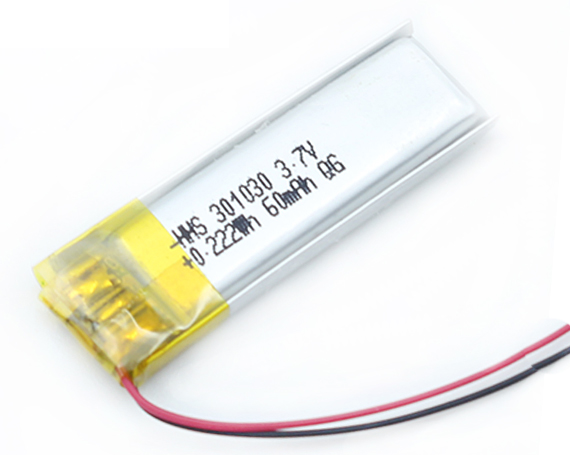 3.7v 60mah Li Polymer Battery HHS 301030 for Mp3 Bluetooth Bracelet Wrist Watch