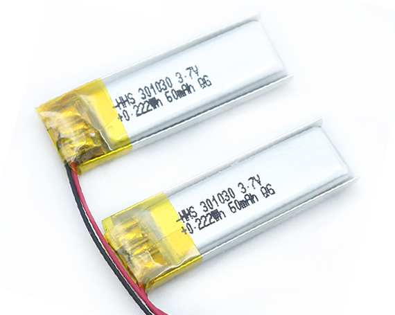 3.7v 60mah Li Polymer Battery HHS 301030 for Mp3 Bluetooth Bracelet Wrist Watch