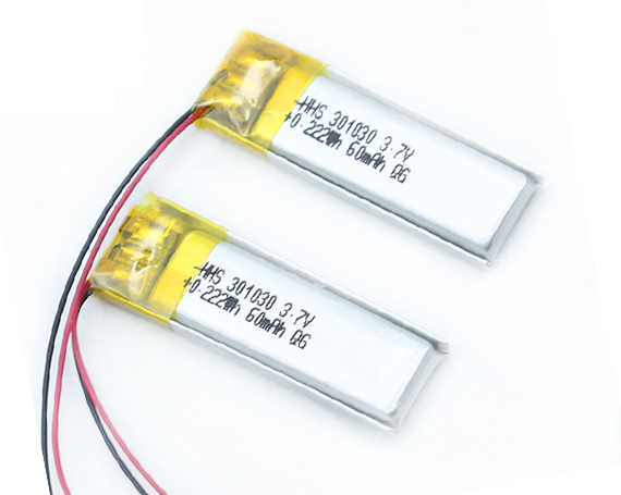 3.7v 60mah Li Polymer Battery HHS 301030 for Mp3 Bluetooth Bracelet Wrist Watch